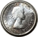 Канада 1963 г. • KM# 51 • 10 центов • Елизавета II • парусник • серебро • регулярный выпуск • MS BU