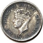 Ньюфаундленд 1943 г. C • KM# 19 • 5 центов • Георг VI • серебро • регулярный выпуск • AU