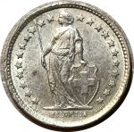 Швейцария 1958 г. B (Берн) • KM# 23 • ½ франка • серебро • регулярный выпуск • BU