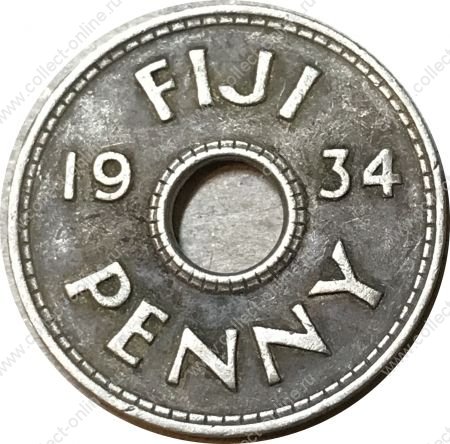 Фиджи 1934 г. • KM# 2 • 1 пенни • регулярный выпуск • VF-
