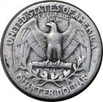 США 1939 г. • KM# 164 • квотер (25 центов) • Джордж Вашингтон • серебро • регулярный выпуск • F