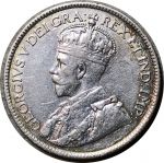 Ньюфаундленд 1917 г. C • KM# 17 • 25 центов • Георг V • серебро • регулярный выпуск • XF+
