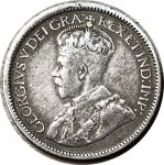 Канада 1918 г. • KM# 23 • 10 центов • Георг V • серебро • регулярный выпуск • VF