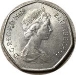 Великобритания 1969 г. • KM# 913 • 50 пенсов • Елизавета II • регулярный выпуск • BU-