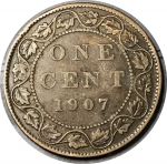 Канада 1907 г. • KM# 8 • 1 цент • Эдуард VII • регулярный выпуск • F-VF