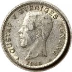 Швеция 1940 г. • KM# 786.2 • 1 крона • Густав V • серебро • регулярный выпуск • XF-AU