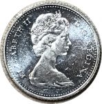 Канада 1965 г. • KM# 61 • 10 центов • Елизавета II • парусник • серебро • регулярный выпуск • MS BU пруфлайк