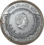 Ниуэ 2014 г. • 1 доллар • Метеорит(вставка) из "Каньона Дьявола"(США) • серебро • MS BU