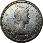 Канада 1964 г. • KM# 56 • 50 центов • Елизавета II • серебро • регулярный выпуск • MS BU радуга!