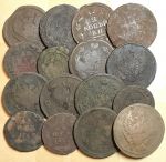 Россия XVIII - XIX век • лот 16 монет(деньга(5) и 2 коп.(11)) • медь 