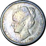 Нидерланды 1905 г. • KM# 136 • 10 центов • королева Вильгельмина I • серебро • регулярный выпуск • XF+ ( кат. - $70+ )