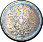 Германия 1875 г. G (Карлсруэ) • KM# 7 • 1 марка • (серебро) • Имперский орел • регулярный выпуск • VF-