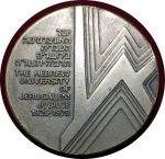 Израиль 1975 г. • 50-летие Еврейского университета Иерусалима • серебро 935 - 46.55 гр. • памятная медаль • BU- ®