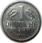 Германия • ФРГ 1970 г. F (Штутгарт) • KM# 110 • 1 марка • регулярный выпуск • MS BU ( кат.- $25 )