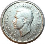 Канада 1941 г. • KM# 36 • 50 центов • Георг VI • серебро • регулярный выпуск • XF+