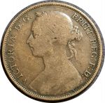 Великобритания 1887 г. • KM# 755 • 1 пенни • королева Виктория • регулярный выпуск • F-VF ( кат. - $20 )