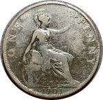 Великобритания 1901 г. • KM# 790 • 1 пенни • королева Виктория • регулярный выпуск • F