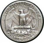 США 1948 г. S • KM# 164 • квотер (25 центов) • (серебро) • Джордж Вашингтон • регулярный выпуск • VF-