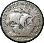 Португалия 1944 г. • KM# 580 • 2 ½ эскудо • каравелла Колумба • серебро • регулярный выпуск • F
