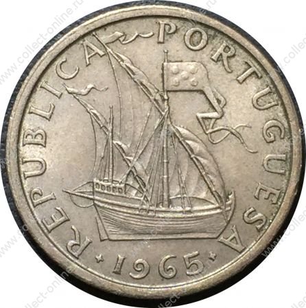 Португалия 1965 г. • KM# 591 • 5 эскудо • парусник • регулярный выпуск • BU ( кат. - $25 )