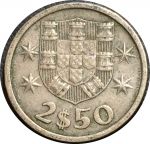 Португалия 1964 г. • KM# 590 • 2½ эскудо • парусник • регулярный выпуск • XF ( кат. - $20 )