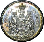 Канада 1961 г. • KM# 56 • 50 центов • Елизавета II • серебро • регулярный выпуск • MS BU пруфлайк!