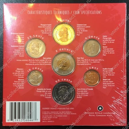 Канада 2006 г. • 1 цент - $2 • "Новогодний" (7 монет) • годовой набор • UNC