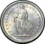 Швейцария 1957 г. B (Берн) • KM# 23 • ½ франка • серебро • регулярный выпуск • MS BU