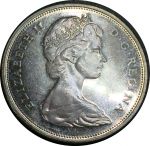 Канада 1965 г. • KM# 56 • 50 центов • Елизавета II • серебро • регулярный выпуск • MS BU