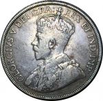 Канада 1912 г. • KM# 25 • 50 центов • Георг V • серебро • регулярный выпуск(первый год) • VF- ( кат. - $150- )