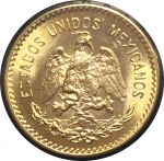 Мексика 1959 г. Mo • KM# 470 • 10 песо • Мигель Идальго • золото 900 - 8.33 гр. • регулярный выпуск • MS BU люкс!