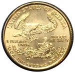 США 1999 г. • KM# 216 • 5 долларов • стоящая "Свобода" • золото 916,7 - 3.393 гр. • MS BU Люкс!!