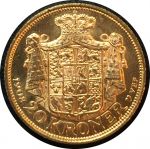 Дания 1908 г. • KM# 810 • 20 крон • Фредерик VIII • золото 900 - 8.96 гр. • MS BU GEM!!!