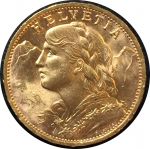 Швейцария 1930 г. B • KM# 35.1 • 20 франков • золото 900 - 6.45 гр. • регулярный выпуск • MS BU Люкс!!