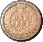 США 1889 г. • KM# 90a • 1 цент • "Индеец" • регулярный выпуск • VG+