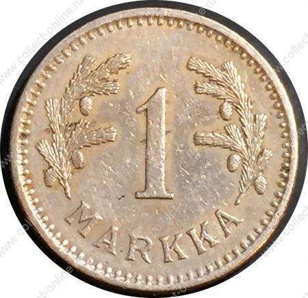 Финляндия 1928 г. S • KM# 30 • 1 марка • финский "лев" • регулярный выпуск(первый год) • XF-AU