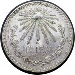 Мексика 1944 г. • KM# 455 • 1 песо • герб Республики • регулярный выпуск • MS BU