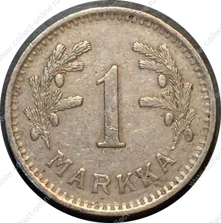 Финляндия 1929 г. S • KM# 30 • 1 марка • финский "лев" • регулярный выпуск(первый год) • XF+