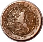 Нидерланды 1878 г. • KM# 107 • 1 цент • регулярный выпуск • VF-