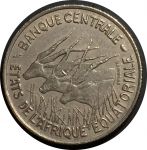 Экваториальные Африканские страны • 1968 г. • KM# 5 • 100 франков • гигантские антилопы • MS ( кат. - $16+ )