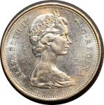 Канада 1970 г. • KM# 62b • 25 центов • Елизавета II • олень • регулярный выпуск • BU