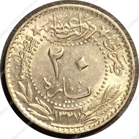 Турция 1909 г.(1327) • KM# 761 • 20 пар • регулярный выпуск • BU