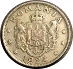 Румыния 1924 г. • KM# 47 • 2 лея • государственный герб • регулярный выпуск • XF ( кат.- $5 )