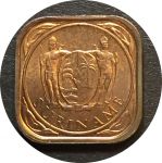 Суринам 1988 г. • KM# 12.1b • 5 центов • герб • регулярный выпуск • MS BU
