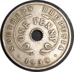 Южная Родезия 1939 г. • KM# 25 • 1 пенни • регулярный выпуск • XF ( кат.- $17 )