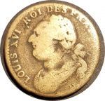 Франция 1791 г. B(Руан) • KM# 600.3 • 12 денье • бронза • VG