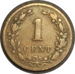Нидерланды 1878 г. • KM# 107 • 1 цент • регулярный выпуск • VF-