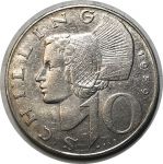 Австрия 1959 г. • KM# 2882 • 10 шиллингов • серебро • регулярный выпуск • BU-