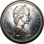 Канада 1967 г. • KM# 69 • 50 центов • 100-летие Конфедерации • Елизавета II • волк • регулярный выпуск • MS BU