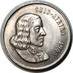 Южная Африка 1966 г. • KM# 71.1 • 1 ранд • Ян ван Рибек • антилопа Спрингбок • серебро 15 гр. • регулярный выпуск • MS- BU